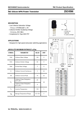 2SC4596 Datasheet PDF Inchange Semiconductor
