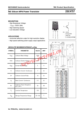 2SC4757 Datasheet PDF Inchange Semiconductor