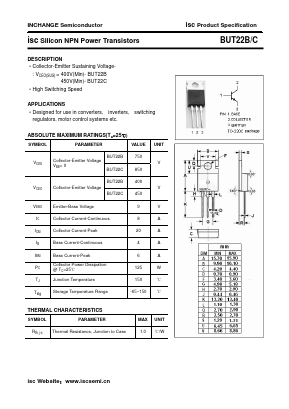 BUT22C Datasheet PDF Inchange Semiconductor