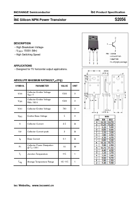 S2056 Datasheet PDF Inchange Semiconductor