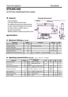 STK405-050 Datasheet PDF Inchange Semiconductor