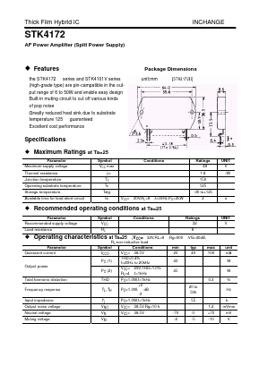 STK4172 Datasheet PDF Inchange Semiconductor