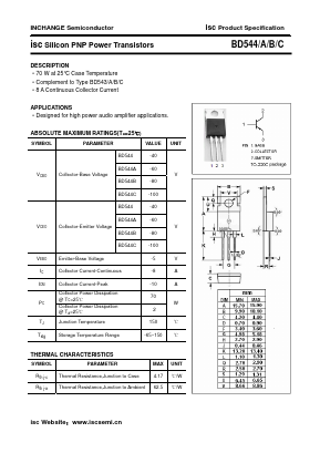 BD544A Datasheet PDF Inchange Semiconductor