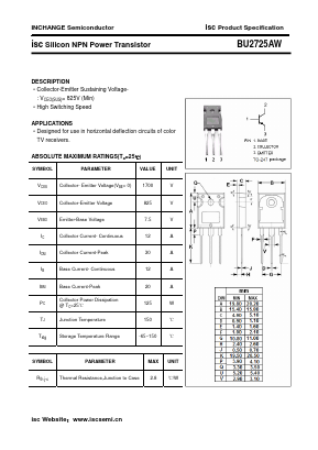 BU2725AW Datasheet PDF Inchange Semiconductor
