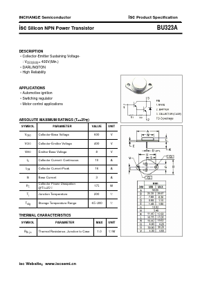 BU323A Datasheet PDF Inchange Semiconductor