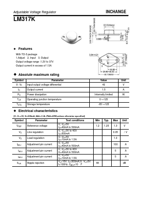 LM317K Datasheet PDF Inchange Semiconductor