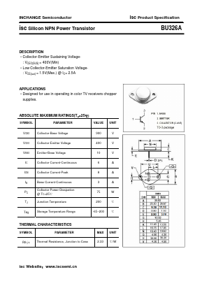 BU326A Datasheet PDF Inchange Semiconductor