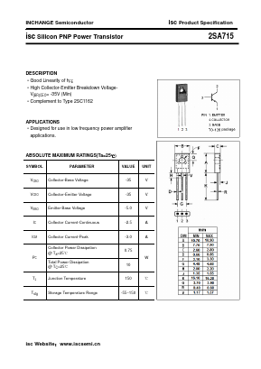 A715C Datasheet PDF Inchange Semiconductor