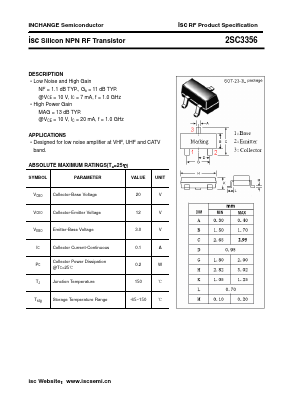 2SC3356 Datasheet PDF Inchange Semiconductor