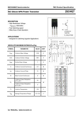 C4427 Datasheet PDF Inchange Semiconductor
