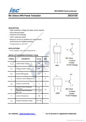 C4135 Datasheet PDF Inchange Semiconductor