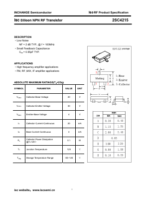 2SC4215 Datasheet PDF Inchange Semiconductor