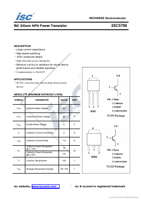 2SC5706 Datasheet PDF Inchange Semiconductor