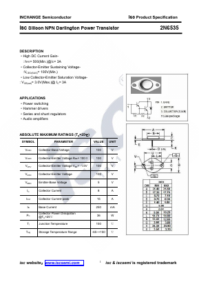 2N6535 Datasheet PDF Inchange Semiconductor