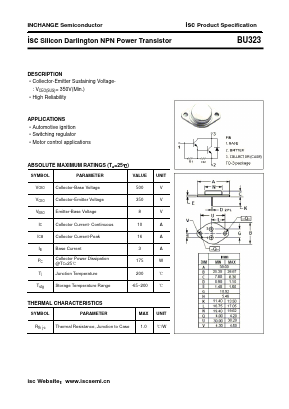 BU323 Datasheet PDF Inchange Semiconductor