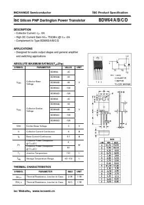 BDW64B Datasheet PDF Inchange Semiconductor