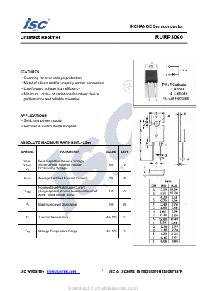 RURP3060 Datasheet PDF Inchange Semiconductor
