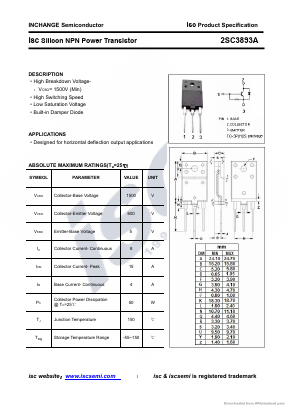 2SC3893A Datasheet PDF Inchange Semiconductor