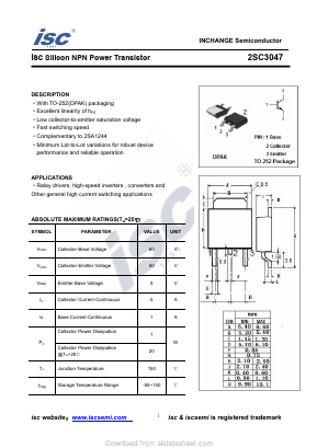 2SC3074 Datasheet PDF Inchange Semiconductor