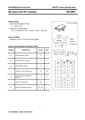 C4901 Datasheet PDF Inchange Semiconductor