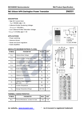 2N6531 Datasheet PDF Inchange Semiconductor