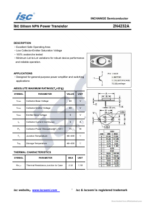 2N4232A Datasheet PDF Inchange Semiconductor