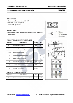 2N3766 Datasheet PDF Inchange Semiconductor