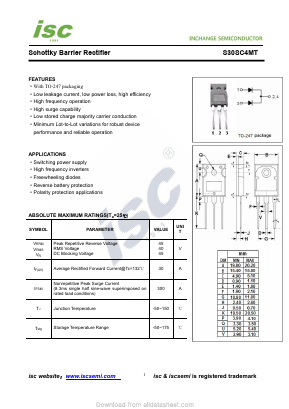 S30SC4MT Datasheet PDF Inchange Semiconductor
