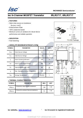 IRLR3717 Datasheet PDF Inchange Semiconductor