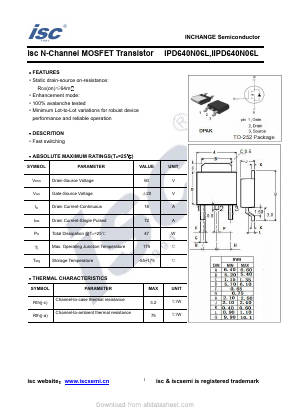 IIPD640N06L Datasheet PDF Inchange Semiconductor