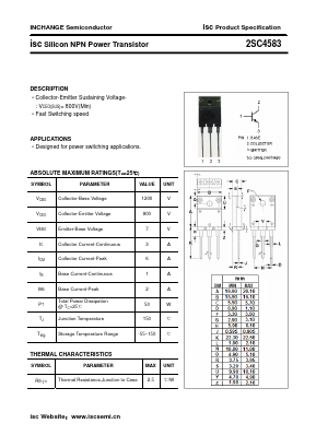 2SC4583 Datasheet PDF Inchange Semiconductor