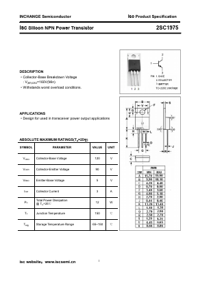 2SC1975 Datasheet PDF Inchange Semiconductor