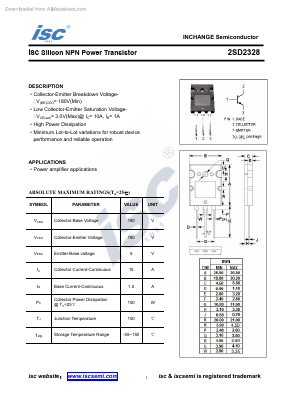 2SD2328 Datasheet PDF Inchange Semiconductor
