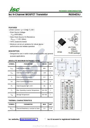 R6504ENJ Datasheet PDF Inchange Semiconductor