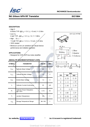 ISC1864 Datasheet PDF Inchange Semiconductor