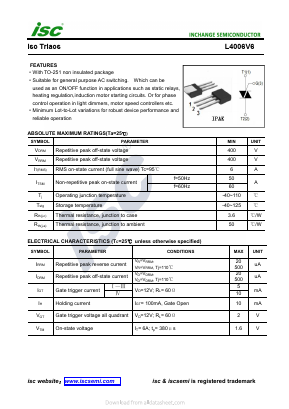 L4006V6 Datasheet PDF Inchange Semiconductor