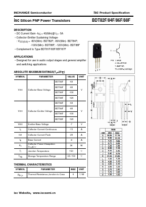 BDT82F Datasheet PDF Inchange Semiconductor