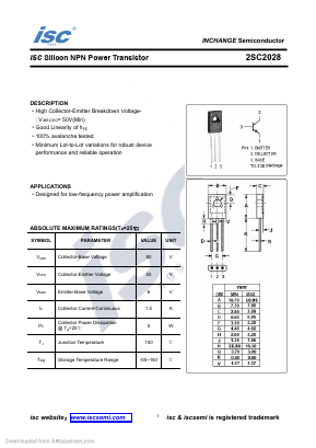 2SC2028 Datasheet PDF Inchange Semiconductor