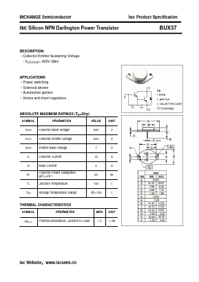 BUX37 Datasheet PDF Inchange Semiconductor