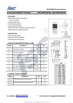 SPA11N60C3E8185 Datasheet PDF Inchange Semiconductor