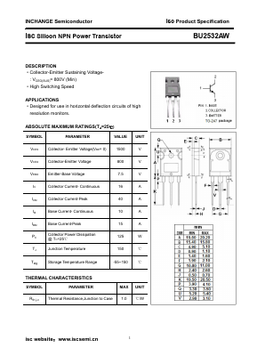 BU2532AW Datasheet PDF Inchange Semiconductor