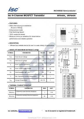 IIRF640N Datasheet PDF Inchange Semiconductor