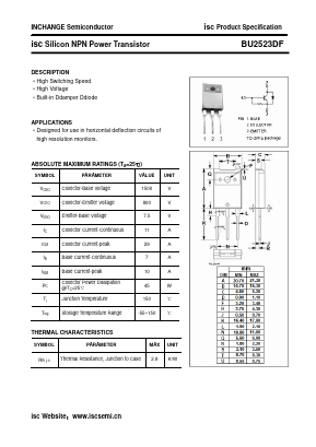 BU2523DF Datasheet PDF Inchange Semiconductor