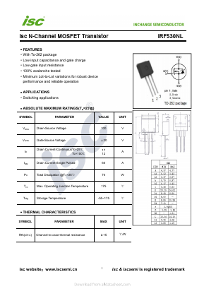 IRF530NL Datasheet PDF Inchange Semiconductor
