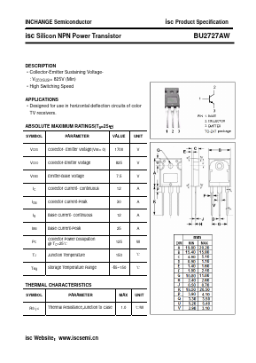 BU2727AW Datasheet PDF Inchange Semiconductor
