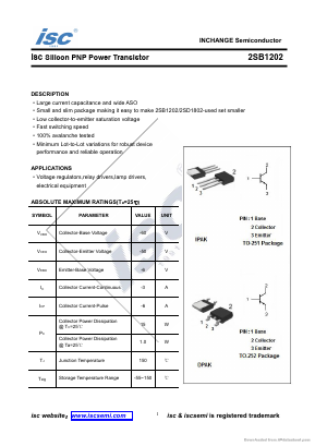 2SB1202 Datasheet PDF Inchange Semiconductor