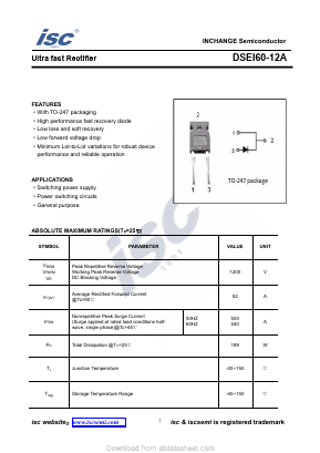 DSEI60-12A Datasheet PDF Inchange Semiconductor