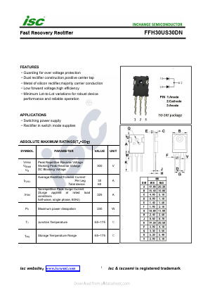 FFH30US30DN Datasheet PDF Inchange Semiconductor