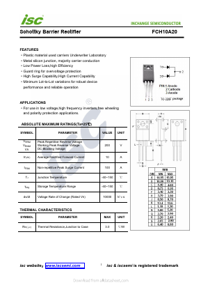 FCH10A20 Datasheet PDF Inchange Semiconductor