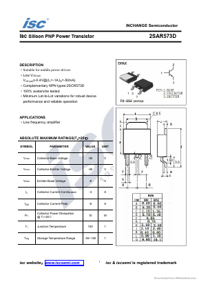 2SAR573D Datasheet PDF Inchange Semiconductor